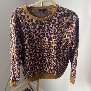 Jcrew knit leopard print sweater